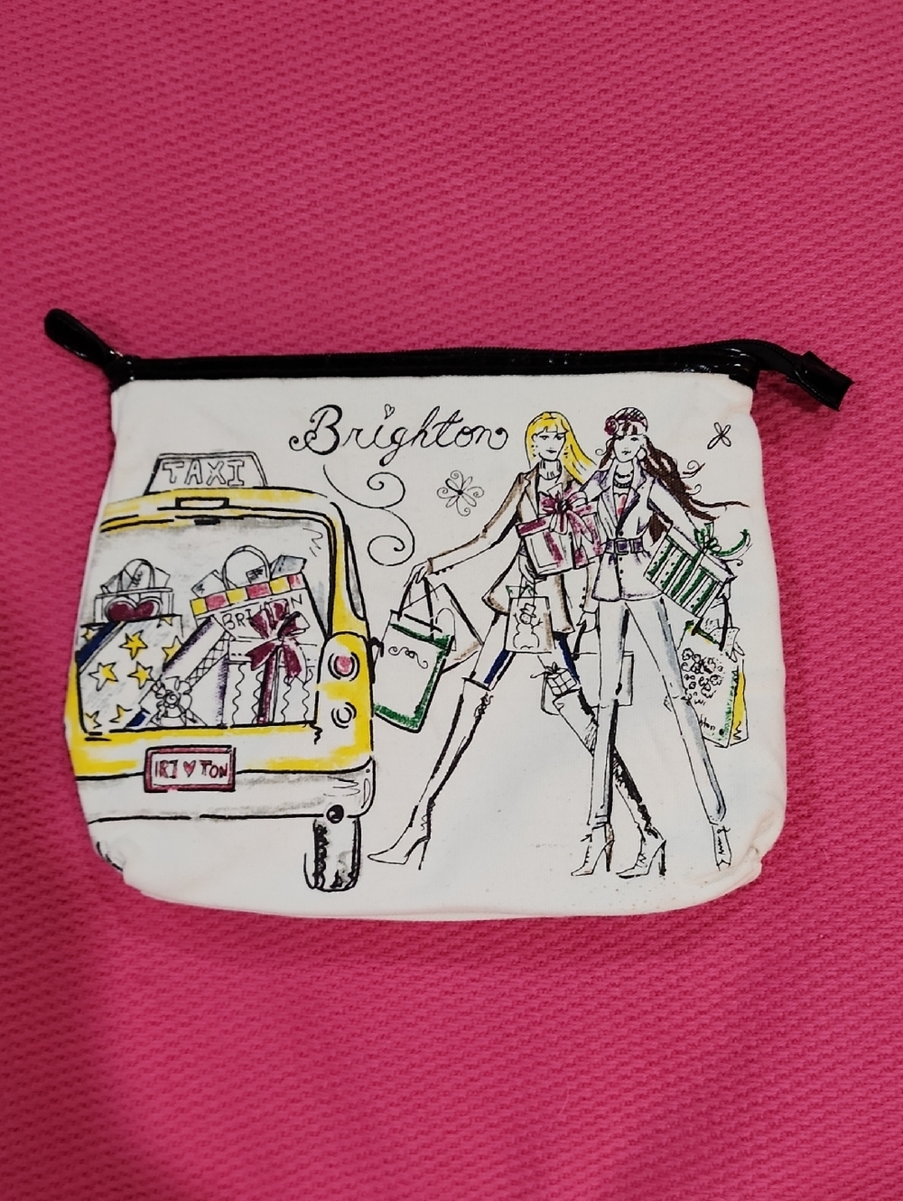 NWOT BRIGHTON "City Scenes" Girlfriends Shopping Insulated Cosmetics Zip Pouch